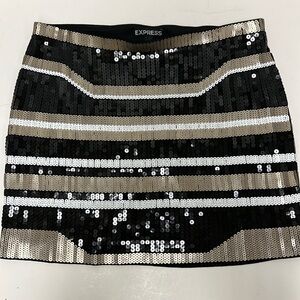 Express Sequined Mini Skirt Size XS